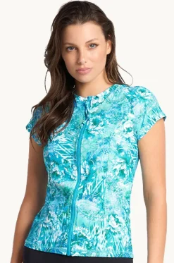 Rashies & Sunsuits^Sunseeker Sundance Short Sleeve Suntop Blue