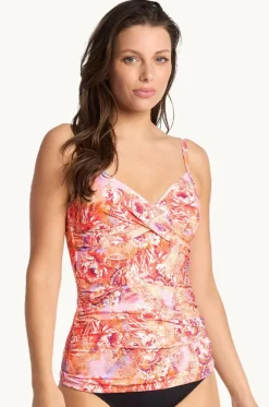 Tankini Tops^Sunseeker Sundance Twist Front Ruched Tankini Separate Peach