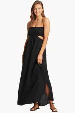 Dresses^Sea Level Sunset Bandeau Dress Black