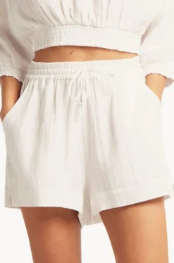 Shorts^Sea Level Sunset Beach Short White
