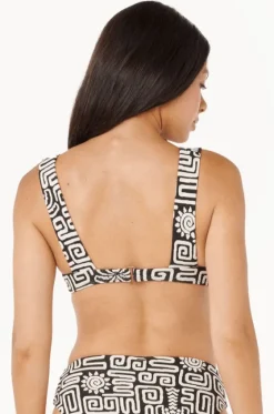 Bikini Tops^Rip Curl Sunset Jacquard Deep V Top BLACK