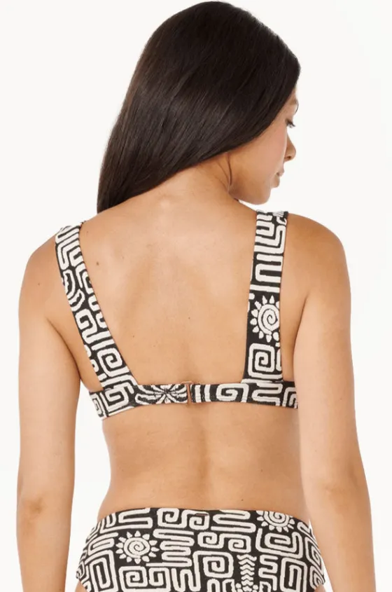 Bikini Tops^Rip Curl Sunset Jacquard Deep V Top BLACK