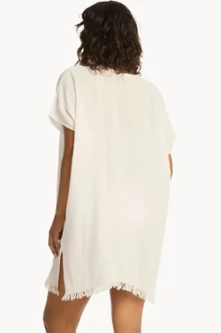 Overswim^Sea Level Sunset Kaftan White