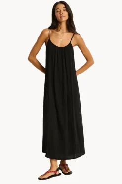 Dresses^Sea Level Sunset Tie Back Sundress BLACK