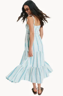 Dresses^Roxy Sunshine Coastline Stripe Dress Egret