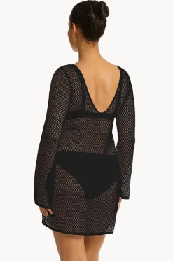 Overswim^Sea Level Surf Mesh Cover Up Black