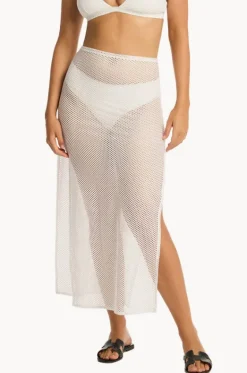 Skirts^Sea Level Surf Mesh Long Skirt White