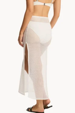 Skirts^Sea Level Surf Mesh Long Skirt White