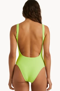 One Pieces^Billabong Tanlines Scoop Neck Tank One Piece Lime