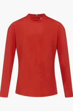 Rashies^Babes In The Shade Teen Boys Suntop Red