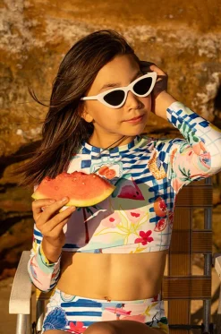 Rashies & Sunsuits^Minihaha Teen Girls Camille Crop Suntop Set Multi