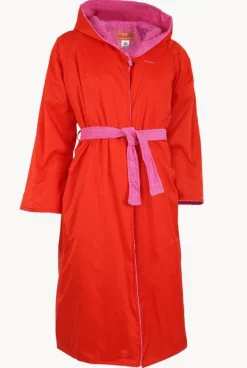 Towel Robes & Ponchos|Towel Robes & Ponchos^Rappco Teen Waterproof Hooded Towelling Robe 10Y+ Orange/pink