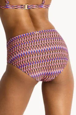 Bottoms^Sea Level Tessera Panelled High Waist Pant Blue