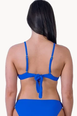 Bikini Tops^Base Swim Textured Tie Back Bralette Cobalt