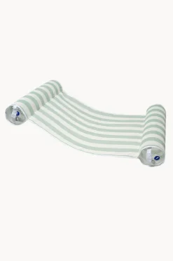 Water Hammocks|Pool Inflatables^Sunny Life The Vacay Stripe Mesh Hammock Float Sage