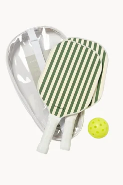 Beach & Pool Games^Sunny Life The Vacay Stripe Pickleball Set Olive