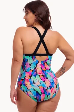 One Pieces^Funkita Tickle Torture Brace Me Back One Piece Black/multi