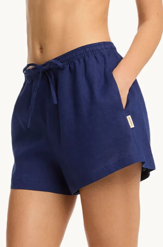 Shorts^Sea Level Tidal Linen Boxer Short French navy