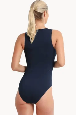 One Pieces^Poolproof Tide Sleeveless Zip One Piece Pacific