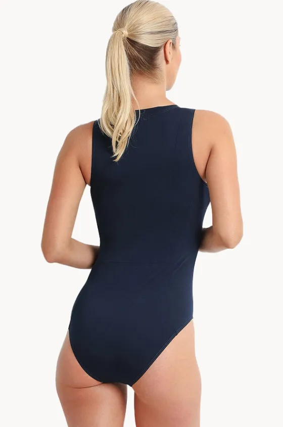 One Pieces^Poolproof Tide Sleeveless Zip One Piece Pacific