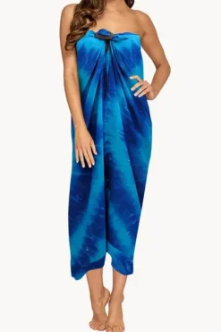 Sarongs^Sundrenched Tie Dye Tube Sarong Blue