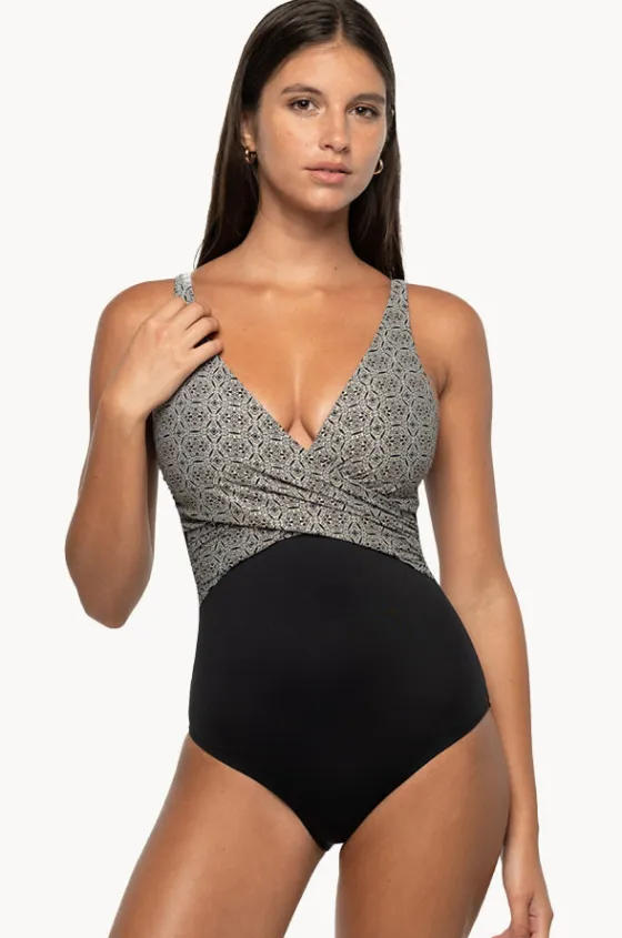 One Pieces^Nip Tuck Tintilating Tile Ava One Piece BLACK