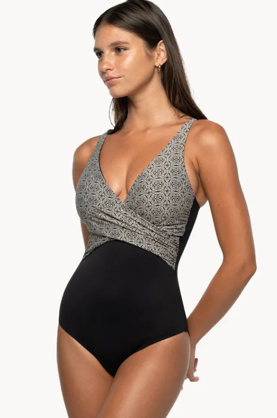 One Pieces^Nip Tuck Tintilating Tile Ava One Piece BLACK