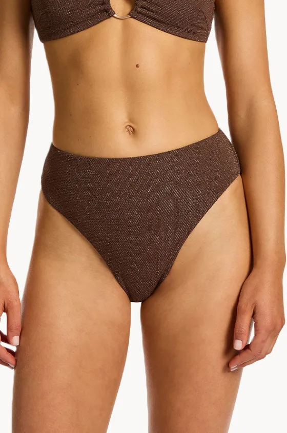 Bottoms^Jets Tirari Nights High Waist High Leg Pant Chocolate