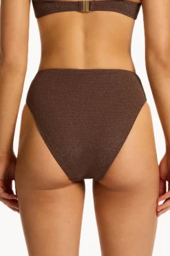 Bottoms^Jets Tirari Nights High Waist High Leg Pant Chocolate