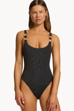 One Pieces^Jets Tirari Nights Scoop Neck One Piece BLACK