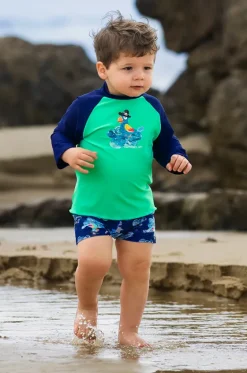 Rashies & Sunsuits^Speedo Toddler Boys Pigeon Suntop Navy/green