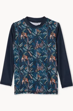 Rashies & Sunsuits^Milky Toddler Boys Tiger Palm Long Sleeve Suntop Jungle
