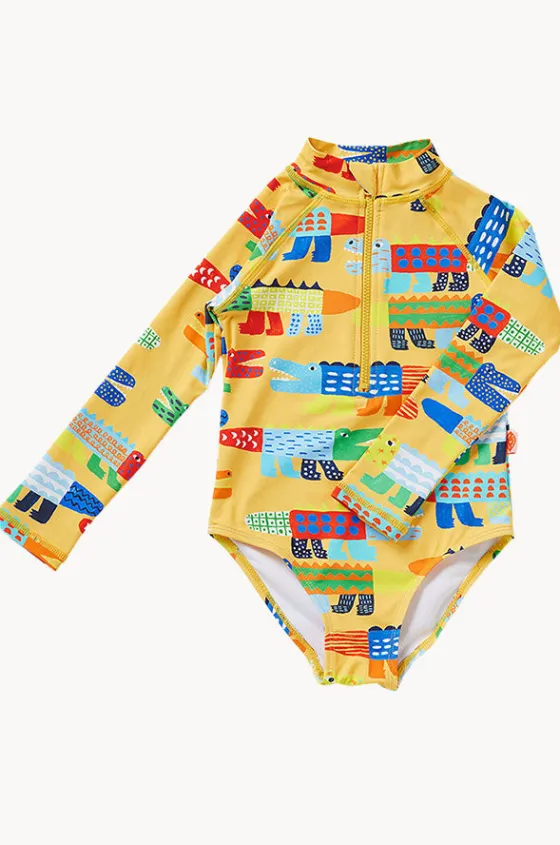 Rashies & Sunsuits^Halcyon Nights Toddler Girls Chomp Chomp Long Sleeve Sunsuit Yellow