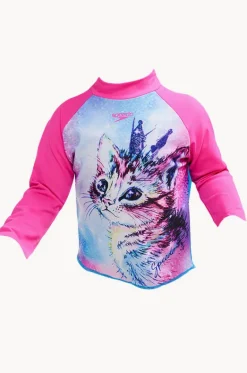Rashies & Sunsuits^Speedo Toddler Girls Digital Printed Long Sleeve Suntop Pink/blue