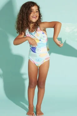 One Pieces^Halcyon Nights Toddler Girls Rainbow Reef One Piece Aqua
