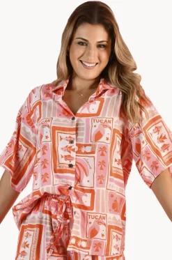Tops^Go Girl Toucan Tango Yacht Shirt Pink
