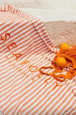 Beach Bags|Bags^Seafolly Turkish Towel & Net Bag Set Mandarin