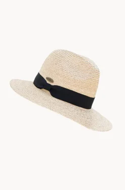 Headwear|Headwear^Sundaise Unisex Raffia Black Band Panama Hat Natural/Black