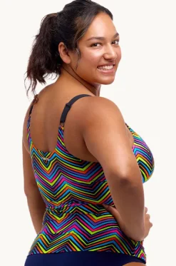Tankini Tops^Funkita Up Down Scoop Neck Tankini Separate Black/multi