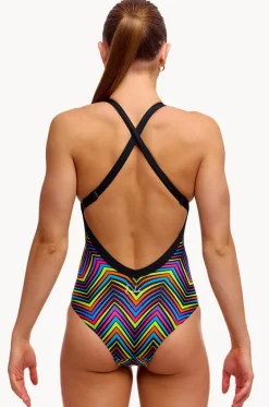 One Pieces^Funkita Up Down Sky Hi One Piece Black/multi