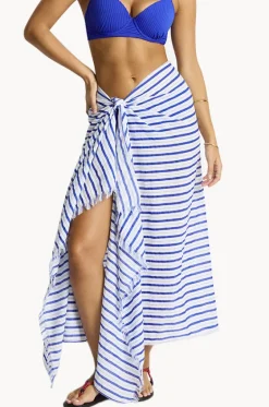 Sarongs^Sea Level Vacay Long Sarong Blue