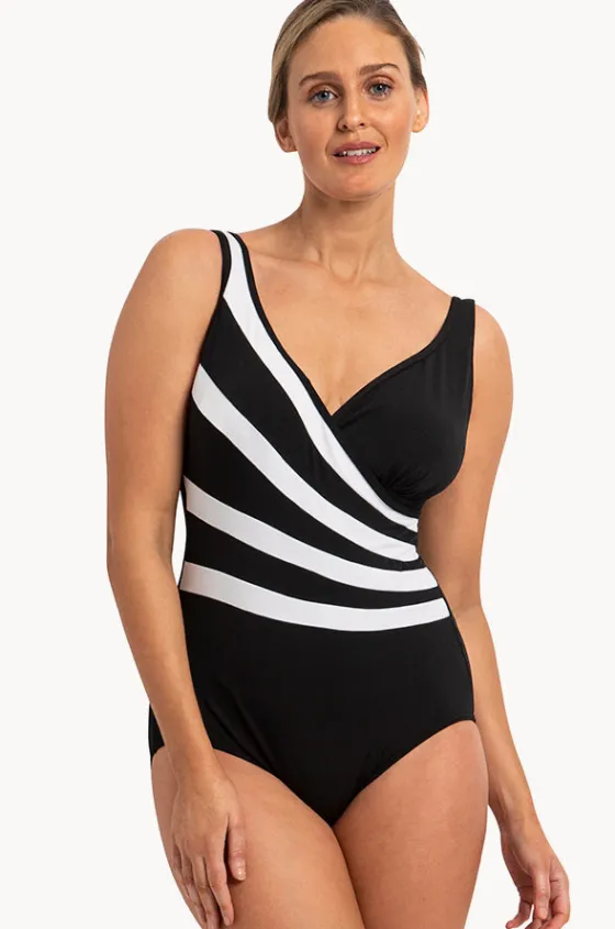One Pieces^Poolproof Vogue Fan Splice Tank One Piece Black