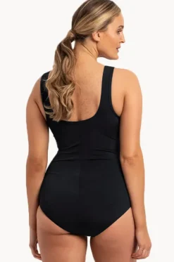 One Pieces^Poolproof Vogue Fan Splice Tank One Piece Black