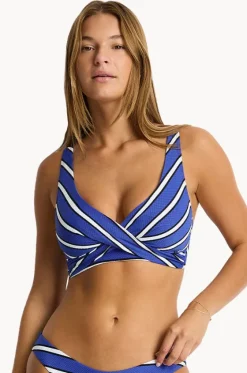 Bikini Tops^Sea Level Voyage Cross Front Bra Amalfi