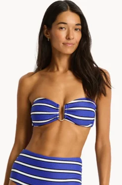 Bikini Tops^Sea Level Voyage U Bar Bandeau Amalfi