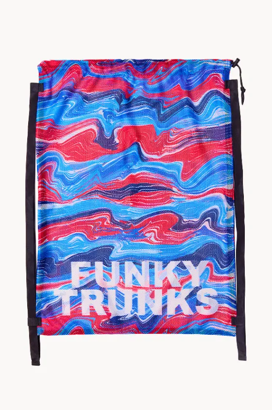 Sport Bags|Bags^Funky Trunks Wave Craze Mesh Gear Bag Blue/red
