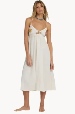 Dresses^Billabong Wave Haze Midi Dress Salt Crystal