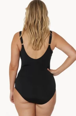 One Pieces^Poolproof Wave Spliced DD/E Cup One Piece BLACK
