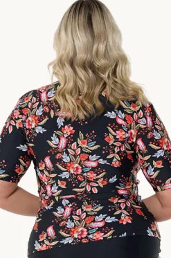 Rashies & Sunsuits^Capriosca Wild Berries Suntop Black/red