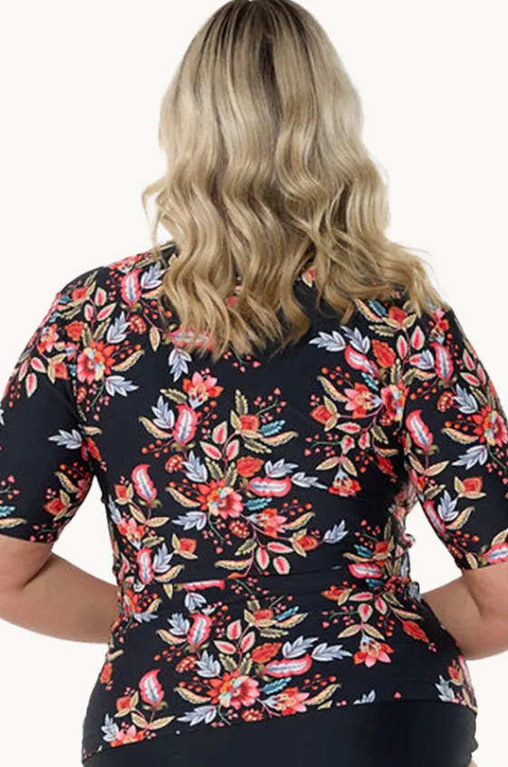 Rashies & Sunsuits^Capriosca Wild Berries Suntop Black/red